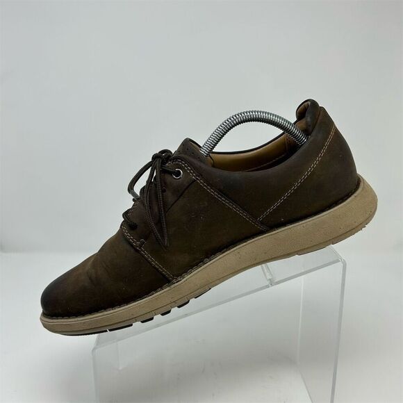 Clarks Men's Brown Leather Lace Up Casual Shoes Size 10 Comfort Quality - Picture 3 of 13